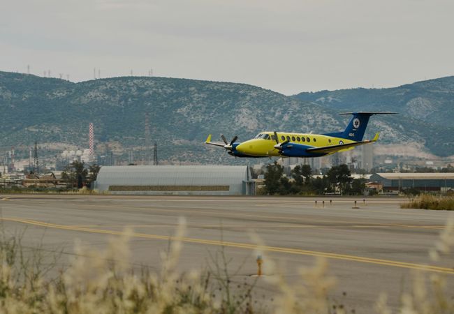 Delivery of a new airplane through an SNF grant to bolster Greece’s National Center for Emergency Care (EKAV) air ambulance services